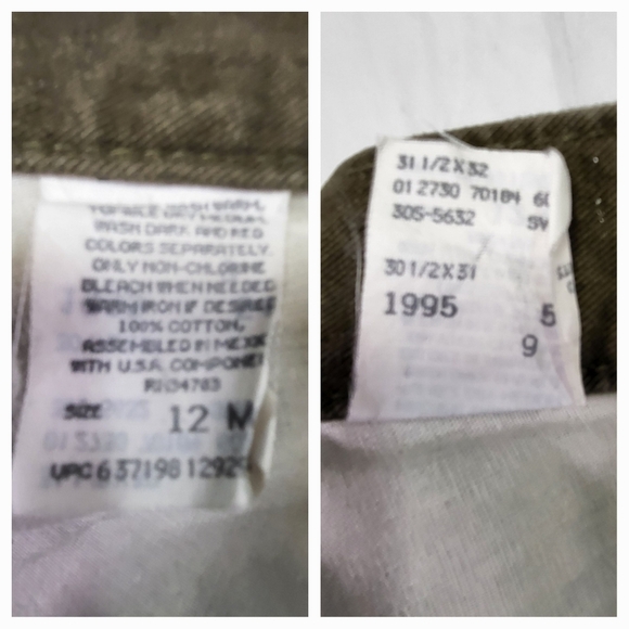 LEE Jeans Green Denim Women's Size 12M Vintage Riveted Straight Leg Mom Jeans - Picture 4 of 5